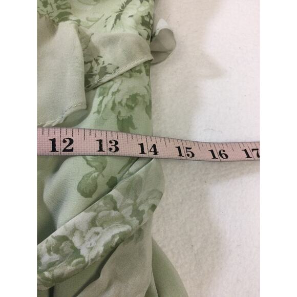 AW BRIDAL 10 L Pistachio Green Penoy floral Celia formal maxi dress NEW b95 - Picture 7 of 9